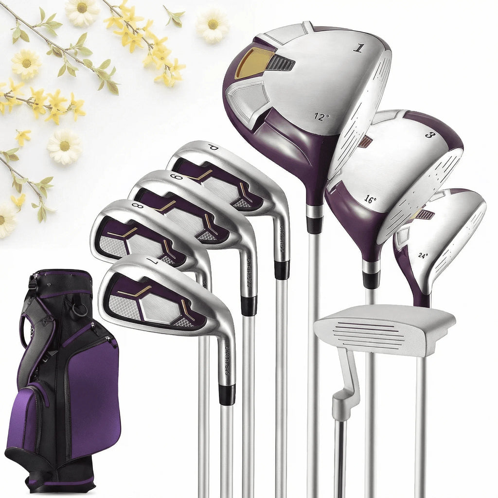 Complete Golf Clubs Package 8 Club Set for Men Woman Right Handed True Temper Steel Shafts Putter Stand Bag and 3 H C Bonus Head